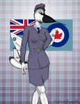  aeromorph aircraft avro_arrow cf-105 female flag gingerm living_aircraft nike_(gingerm) plaid rcaf royal_canadian_air_force tartan uniform 