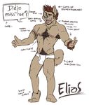  canine chest_tuft elias fur hairy male mammal model_sheet necklace original_character piercing solo tattoo tuft underwear wolf wolfyama 