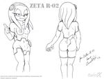  areola aval0nx breasts butt echidna erect_nipples female hair long_hair monochrome navel nipples nude pussy sega smile sonic_(series) zeta_the_echidna 