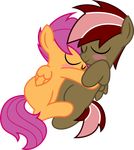  alpha_channel blush cub cuddling cutie_mark_crusaders_(mlp) equine eyes_closed female feral friendship_is_magic hi_res horse male mammal my_little_pony original_character orion_(mlp) pegasus plain_background pony rbd_presents sasukex125 scootaloo_(mlp) tagalong transparent_background vector wings young 