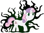  cub cutie_mark dark_magic deamon equine female feral friendship_is_magic horn mammal my_little_pony notaponyusername possessed rbd_presents smile solo sweetie_belle_(mlp) thrackerzod unicorn young 