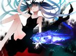  aqua_eyes aqua_hair bad_id bad_pixiv_id black_dress dress fish floating_hair hatsune_miku kanamura_ren long_hair shinkai_shoujo_(vocaloid) solo twintails very_long_hair vocaloid 