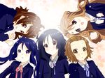  akiyama_mio bad_id bad_pixiv_id black_hair blonde_hair blue_eyes brown_eyes brown_hair hairband hirasawa_yui k-on! kotobuki_tsumugi long_hair lying multiple_girls nakano_azusa school_uniform short_hair tainaka_ritsu takeno_koko tears 