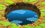  bad_pixiv_id cloud fishing fishing_rod grass ka92 no_humans original pipes reflection scenery sky water 