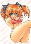  bikini green_eyes kaitou_tenshi_twin_angel long_hair minazuki_haruka_(twin_angel) nakamura_hinaichi orange_hair solo swimsuit twin_angel twintails 