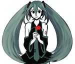  bad_id bad_pixiv_id black_eyes blue_hair detached_sleeves flower hatsune_miku kitayama long_hair necktie saihate_(vocaloid) solo twintails vocaloid 