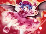  bat_wings cradle_(artist) hat highres kuroya_shinobu pink_hat remilia_scarlet scan solo touhou wings 