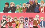  6+girls amagi_yukiko amagi_yukiko_(cosplay) antonio_lopez antonio_lopez_(cosplay) barnaby_brooks_jr barnaby_brooks_jr_(cosplay) cosplay costume_switch crossover dango food hanamura_yousuke hanamura_yousuke_(cosplay) houndstooth huang_baoling ivan_karelin ivan_karelin_(cosplay) jacket kaburagi_t_kotetsu kaburagi_t_kotetsu_(cosplay) karina_lyle karina_lyle_(cosplay) keith_goodman keith_goodman_(cosplay) kujikawa_rise kujikawa_rise_(cosplay) kuma_(persona_4) kuma_(persona_4)_(cosplay) multiple_boys multiple_girls narukami_yuu narukami_yuu_(cosplay) nathan_seymour nathan_seymour_(cosplay) persona persona_4 sakazakimay satonaka_chie satonaka_chie_(cosplay) school_uniform shirogane_naoto shirogane_naoto_(cosplay) tatsumi_kanji tatsumi_kanji_(cosplay) tiger_&amp;_bunny wagashi wavy_mouth 