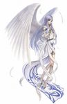  ancient_ys_vanished angel_wings artist_request feena_(ys) goddess long_hair official_art purple_hair solo wings ys ys_origin 