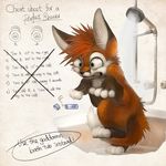  ambiguous_gender big_eyes blue_eyes canine cute fox instructions mammal shower silverfox5213 toothpaste 