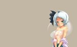  ao_usagi blue_eyes blue_hair blush breasts flat_chest konpaku_youmu nipples short_hair topless touhou 