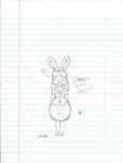  &lt;3 2012 :3 belly cub cute doraldaw eyes_closed female happy lagomorph pregnant rabbit skirt stretchmarks uniform whiskers young 