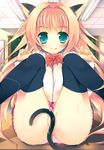  animal_ears hisama_kumako nopan pussy_juice tail thighhighs 