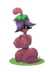 alpha_channel big_breasts breasts cherrim female flora_fauna green_eyes huge_breasts huztar inverted_nipples looking_at_viewer nintendo nipples plain_background plant pok&#233;mon pok&eacute;mon red_body solo video_games 