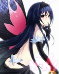  accel_world antenna_hair ass bad_id bad_pixiv_id blue_hair brown_eyes bug butterfly butterfly_wings elbow_gloves gloves hairband insect keita_(tundereyuina) kuroyukihime long_hair open_mouth solo very_long_hair wings 