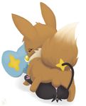 arti4000 balls eevee female feral feral_on_feral interspecies lying male missionary_position nintendo on_back penetration penis plain_background pok&#233;mon pok&eacute;mon pussy sex shinx straight vaginal vaginal_penetration video_games white_background 
