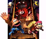  dixie_kong donkey_kong donkey_kong_country_3 florest game kiddy_kong monkey monster nintendo no_humans official_art rareware spider video_game 