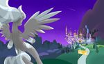  castle cutie_mark equine female feral flying friendship_is_magic horse mammal my_little_pony night pegasus pony severus stars stormfront tree water waterfall wings wood 