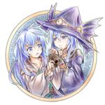  blue_eyes blue_hair bravespiritya card cards coat duel_monster eria hat long_hair ritua_erial shouma_(bravespiritya) witch_hat yu-gi-oh! yuu-gi-ou_(card) yuu-gi-ou_duel_monsters 