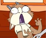  brown_fur caprine fur gary goat horn humor male mammal reaction_image scared screencap shenanigans yellow_eyes 