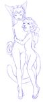  age_difference anthro breasts canine chimangetsu chinese_crested_dog cub dickgirl dickgirl_on_female feline female flat_chested hair herm hug hybrid intersex liger mammal nude penis pose ribbons shelby shitora size_difference small_breasts twin_tails twintails young 