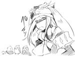  angry bird greyscale hanokage hat mawaru_penguindrum monochrome penguin penguin_1-gou penguin_2-gou penguin_3-gou princess_of_the_crystal scarf 