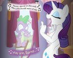  &lt;3 absurd_res anthro anthrofied breasts cutie_mark dialog dragon duo edit english_text equine eyes_closed female friendship_is_magic hi_res horn horse king-cheetah ladder male mammal musical_note my_little_pony nipples pony rarity_(mlp) scalie side_boob smile spike_(mlp) sweat text unicorn voyeur watching window 