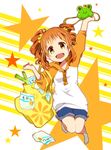  bag brown_hair green_eyes idolmaster idolmaster_(classic) smile solo takatsuki_yayoi twintails yucco_kxoxc 