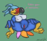  bird breasts crossgender dialog dialogue female mascot nipples nude pussy shardshatter spreading text toucan toucan_sam 
