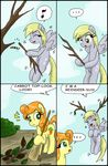  blonde_hair branch brush bush carrot_top_(mlp) ciriliko comic creeper cutie_mark derpy_hooves_(mlp) dialog dialogue english_text equine female feral friendship_is_magic green_eyes hair horse mammal minecraft my_little_pony orange_hair outside pegasus pony text tree video_games wings wood yellow_eyes 