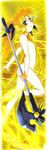  absurdres ass bardiche blonde_hair blush bow character_name copyright_name crease dakimakura fate_testarossa feet flat_chest hair_bow highres incredibly_absurdres long_hair lyrical_nanoha mahou_shoujo_lyrical_nanoha mahou_shoujo_lyrical_nanoha_a's mahou_shoujo_lyrical_nanoha_the_movie_2nd_a's no_nipples nude official_art okuda_yasuhiro red_eyes scan scythe solo star transformation twintails 