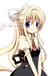  air bad_id bad_pixiv_id blonde_hair blue_eyes hair_ribbon kamio_misuzu long_hair oumi_neneha ribbon school_uniform solo 