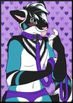  blush canine collar cuntboy cute flat_chested fox intersex leash mammal neive panties shiro-kitsune solo tongue underwear 