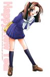  :d arms_behind_back bag black_legwear blush fujisaki_akari full_body happy_new_year hikaru_no_go ishihara_souka loafers long_sleeves looking_at_viewer new_year open_mouth pleated_skirt sailor_collar school_bag school_uniform serafuku shoes simple_background skirt smile solo standing twintails watermark web_address white_background 