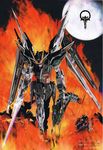  fire gundam gundam_seed gundam_seed_c.e._73:_stargazer gundam_stargazer mecha moon no_humans scan strike_noir 