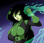  breasts flame green_eyes jouwan kim_possible shego solo 