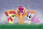  amber_eyes apple_bloom_(mlp) cloud clouds cub cutie_mark_crusaders_(mlp) equine female feral flower friendship_is_magic fur grass green_eyes group hair hi_res horn horse invalid-david mammal my_little_pony orange_fur outside pegasus pony purple_eyes purple_hair rain red_hair scootaloo_(mlp) sweetie_belle_(mlp) two_tone_hair unicorn white_fur wings yellow_fur young 