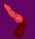  balls canine_penis darachi knot male penis pink purple purple_background red shaded sheath solo vein veins 