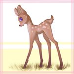 blue_eyes cervine cub cute deer fawn feral hooves mammal mutisija solo young 