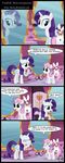  blue_eyes comic cub cutie_mark dialog dialogue english_text equine eyes_closed facepalm female feral friendship_is_magic fur green_eyes hair horn horse humor inside mammal mirror my_little_pony photo pony pun purple_hair rarity_(mlp) sweetie_belle_(mlp) text toxic-mario two_tone_hair unicorn white_fur wood young 