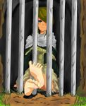  anastacia_of_astora bad_feet barefoot bars blue_eyes blush cage capelet dark_souls feet fringe_trim hair_over_one_eye happy i_b_b_e in_cage pov_feet sitting smile soles solo souls_(from_software) spread_toes toe_scrunch toes wiggling_toes 