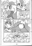  anthro big_breasts blush breasts canine comic female fox huge_breasts kiss_mark kissing lipstick male mammal michiyoshi miles_prower sega sonic_(series) tails vanilla vanilla_the_rabbit young 