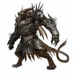  ambiguous_gender armor charr claws feline guild_wars guild_wars_2 hi_res horn invalid_tag jaws mammal plain_background rytlock_brimstone spikes unknown_artist video_games warrior white_background 