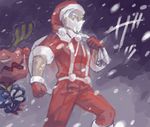  alternate_costume beard christmas drawr druddigon facial_hair gen_5_pokemon gloves pokemon pokemon_(creature) pokemon_(game) pokemon_bw red_gloves reindeer sack santa_costume shaga_(pokemon) snowing yapo_(mess) 