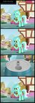  building bushes can comic cutie_mark english_text equine eyes_closed female feral flower friendship_is_magic fur green_fur hair horn horse humor lyra_(mlp) lyra_heartstrings_(mlp) mammal my_little_pony outside parasprite_(mlp) pony pun sky smile soda solo text toxic-mario two_tone_hair unicorn 