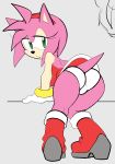  2019 amy_rose anthro boots bracelet butt camel_toe clothing color_edit colored edit eulipotyphlan eyelashes felicity_longis female footwear fur gloves green_eyes hair half-closed_eyes hedgehog hi_res jewelry looking_at_viewer looking_back mammal panties pink_fur pink_hair pose solo sonic_(series) thick_thighs underwear watatanza 