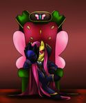  chair clothed clothing code_geass crossover equine female fluttershy_(mlp) friendship_is_magic hair horse lelouch_lamperouge long_hair mammal mask melancholysanctuary my_little_pony pink_hair plain_background pony purple_eyes sitting solo zero_(code_geass) 