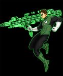  boots dc_comics domino_mask flying full_body green_lantern green_lantern_(series) green_shoes hal_jordan jewelry male male_focus mask pixiv_thumbnail resized ring shoes simple_background solo weapon 