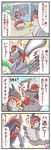  anger_vein bisharp chasing comic gallade gameplay_mechanics gen_4_pokemon gen_5_pokemon highres no_humans pokemon pokemon_(creature) pun scared sougetsu_(yosinoya35) tranquill translated 