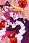  animal_hat apple bad_id bad_pixiv_id bird black_legwear book boots brown_hair elbow_gloves food fruit gloves hat long_hair mawaru_penguindrum mitui321 penguin pink_eyes princess_of_the_crystal solo takakura_himari thigh_boots thighhighs 